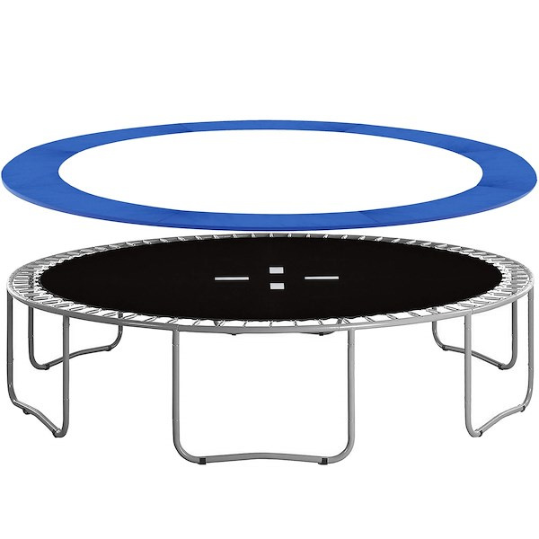 Siatka do trampoliny zewnetrzna z osłoną na sprężyny 305 cm 10 FT 8 słupków niebieska