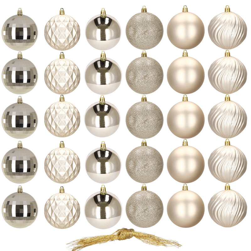 Bombki choinkowe 30 szt. 8 cm złote ozdoby na choinkę dekoracje