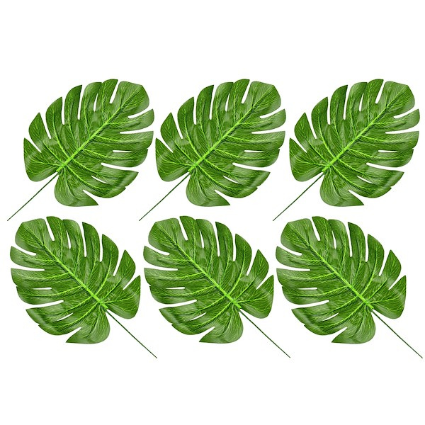 Liście monstery 6 szt. sztuczna dekoracja roślinna ozdoba zielona