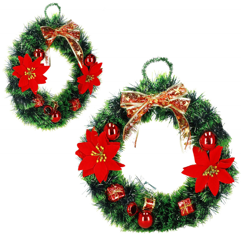 Wieniec świąteczny stroik na drzwi ozdobny 35 cm