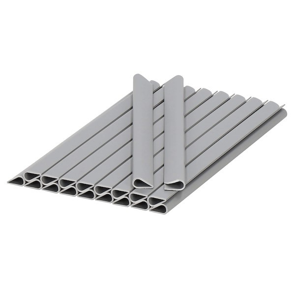 Klipsy do montażu taśmy ogrodzeniowej 20 szt. szary