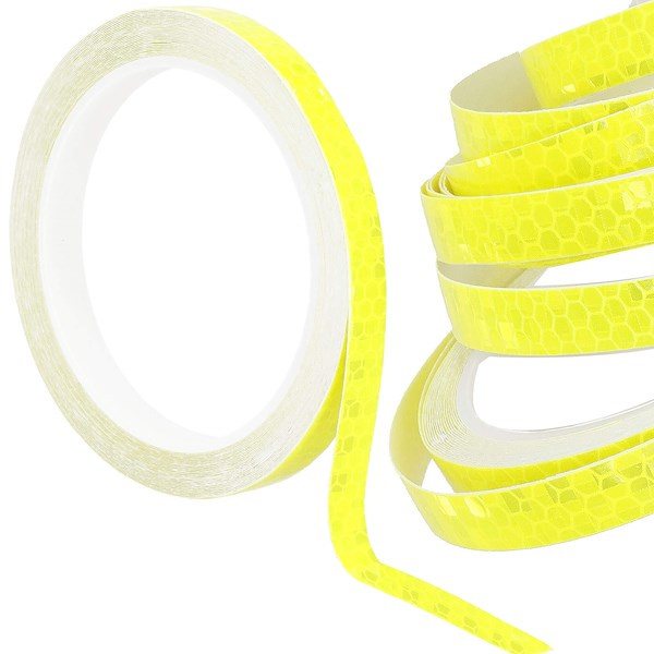 Taśma odblaskowa na rower, schody samoprzylepna 8 m żółta