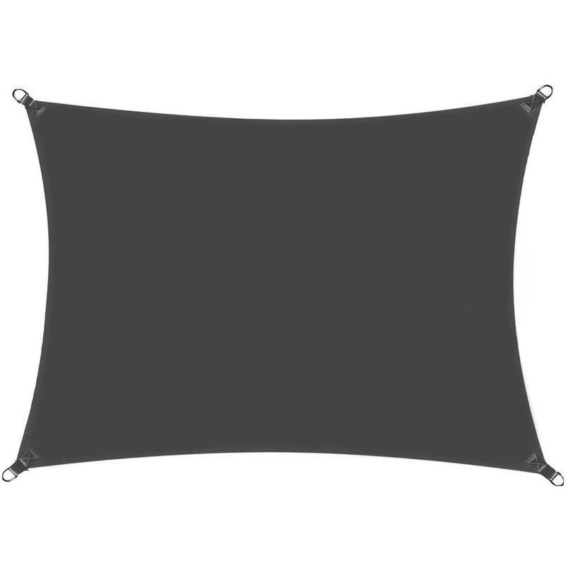 Żagiel przeciwsłoneczny 3x2 m cieniujący, prostokątny do ogrodu grafitowy