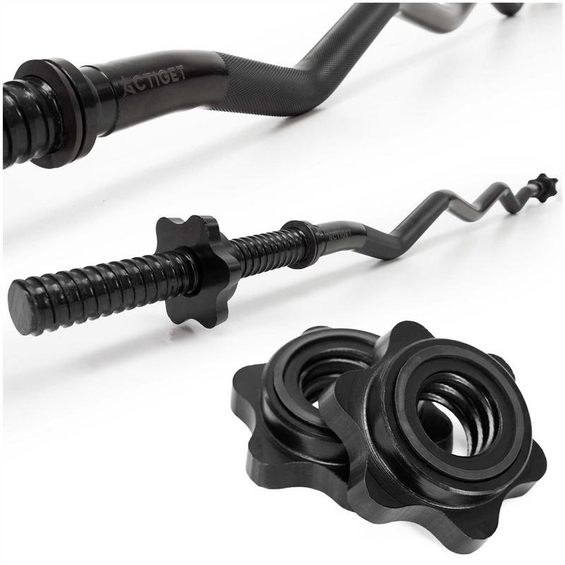 Gryf do sztangi łamany 120 cm stalowy 2 zaciski 25 mm