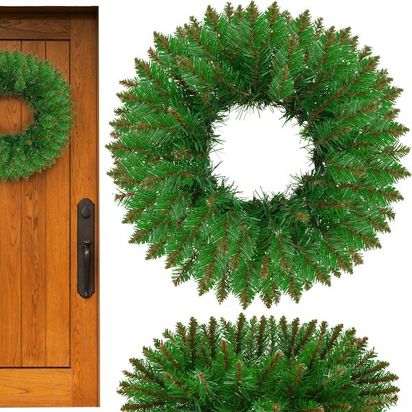Wieniec świąteczny stroik na drzwi ozdobny wianek śr. 45 cm
