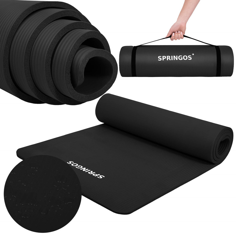 Uniwersalna mata do ćwiczeń 183 cm mata do fitness jogi czarna