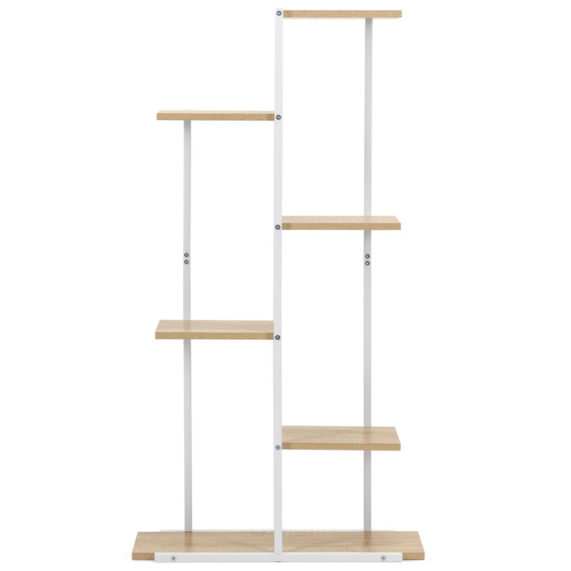 Stojak na kwiaty 113 cm kwietnik metalowy z 6 półkami loft wielopoziomowy do salonu