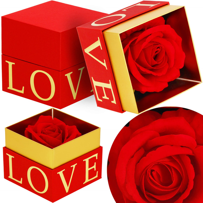 Róża wieczna w eleganckim pudełku prezentowym Love