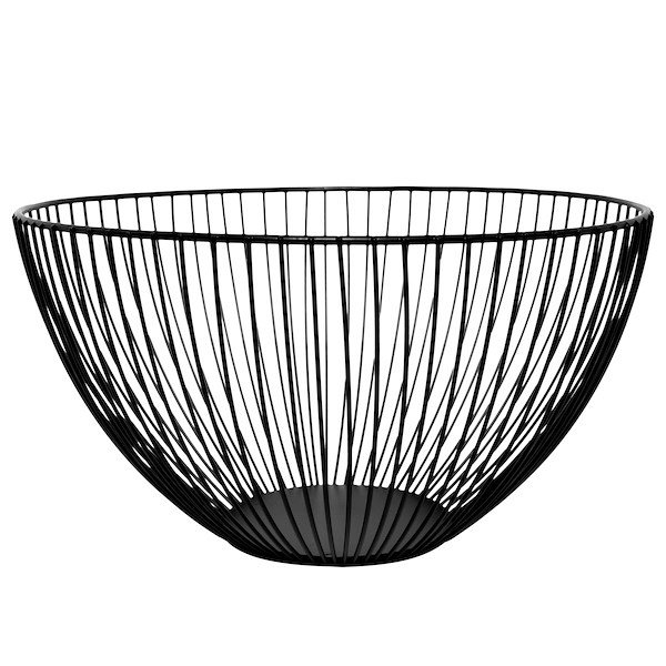 Kosz na owoce, koszyk metalowy 25x15 cm czarny