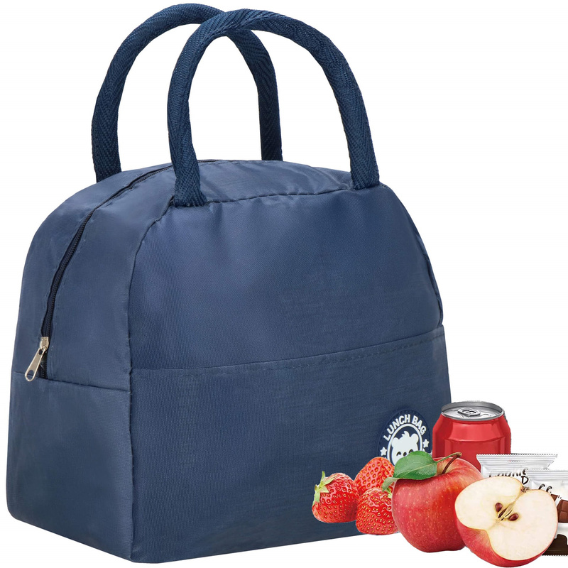 Torba termiczna na żywość 5 L chłodząca na piknik plażę granatowa