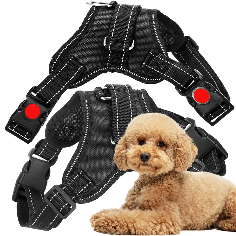 Szelki bezuciskowe dla psa rozm. L 36-55 kg uprząż regulowana czarna