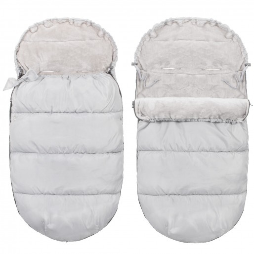 Śpiworek do wózka 4w1, śpiwór do sanek, gondoli z torbą 90 cm jasny popiel