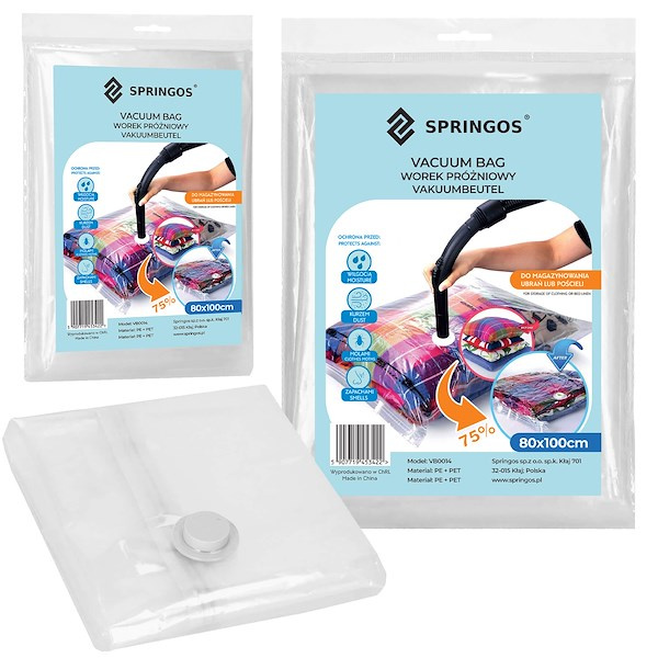 Worek próżniowy 80x100cm pokrowiec na ubrania
