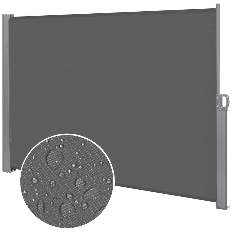 Markiza boczna tarasowa 400x180 cm roleta na balkon wysuwana osłona grafitowa