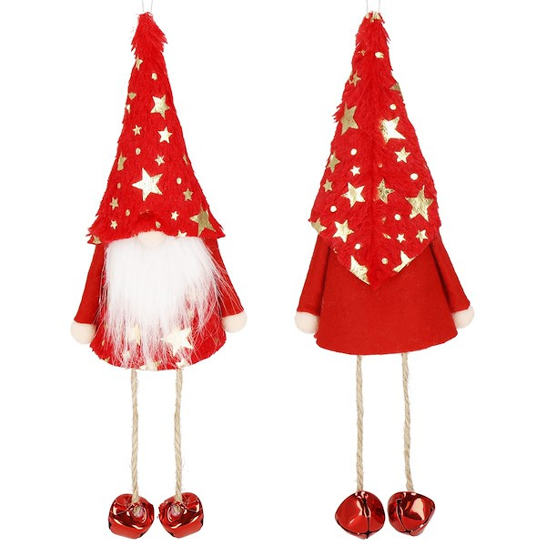 Krasnal świąteczny 33 cm ozdoba choinkowa skrzat zawieszka na choinkę, gnom