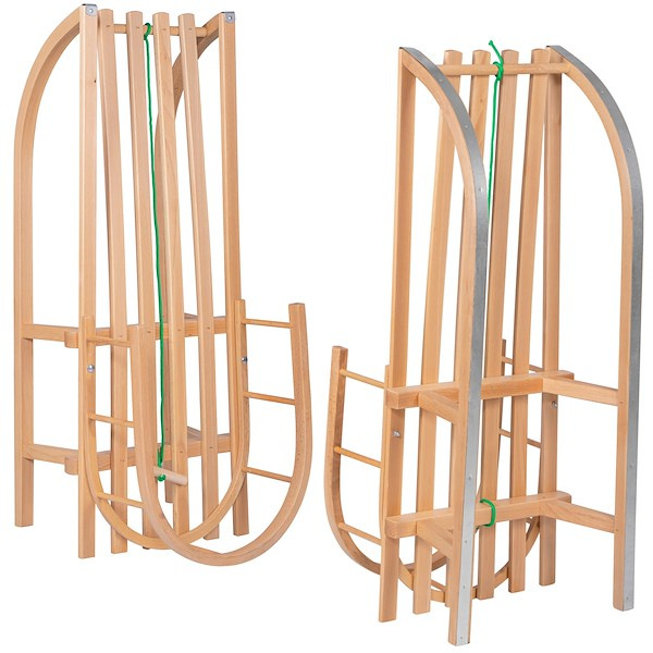 Drewniane sanki z oparciem