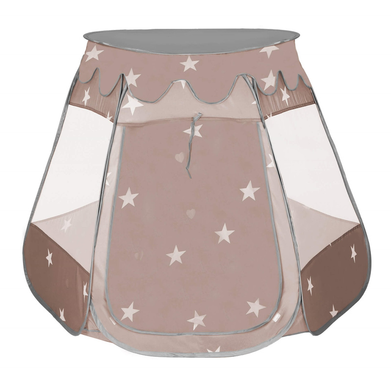 Namiot dla dzieci zamek domek do ogrodu brązowy