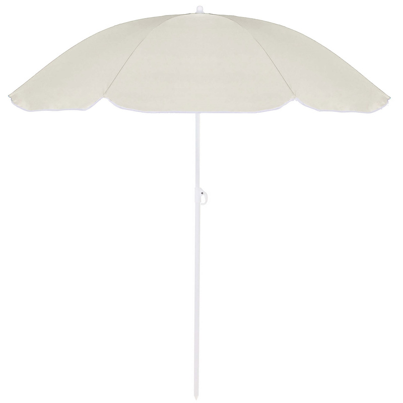 Parasol ogrodowy, składany parasol plażowy, z regulacją wysokości, beżowy