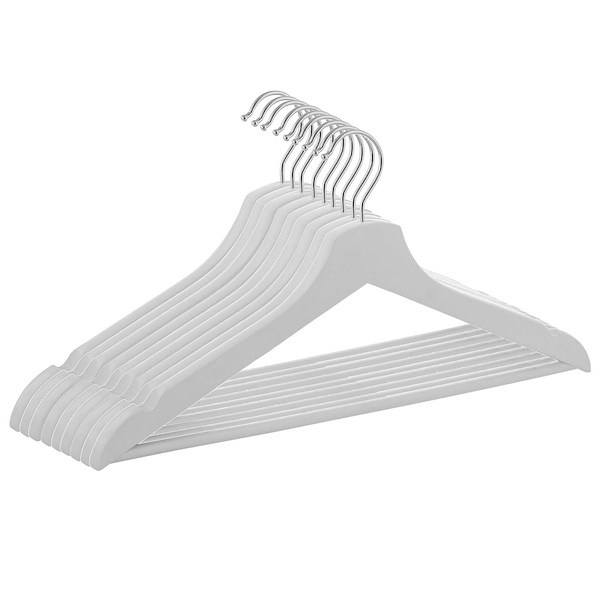 Wieszaki na ubrania drewniane zestaw 9 szt. szare