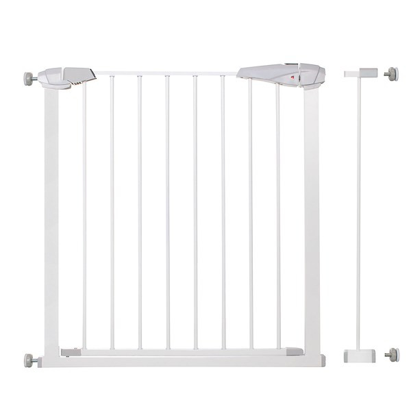 Barierka na schody 76-92 cm bramka rozporowa, zabezpieczająca biała