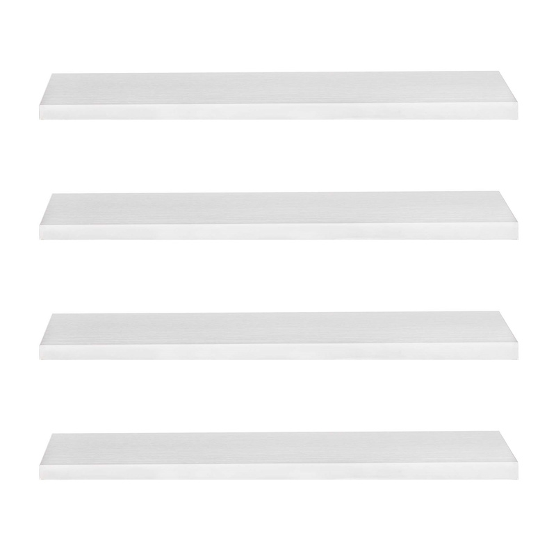 Półki wiszące 4 szt. na przyprawy, książki półki ścienne do pokoju kuchni nowoczesne białe