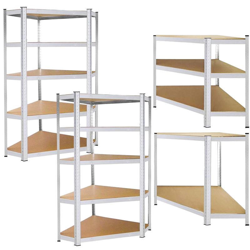Regały metalowe magazynowe 2 szt. 180x90x40cm 875kg 5 półek do garażu, piwnicy