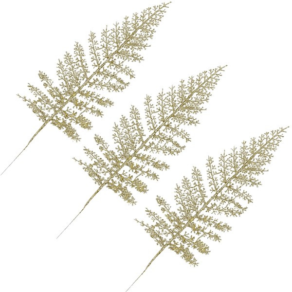 Gałązka świąteczna 45 cm ozdoba do stroika liść 3 szt. dekoracja sztuczna