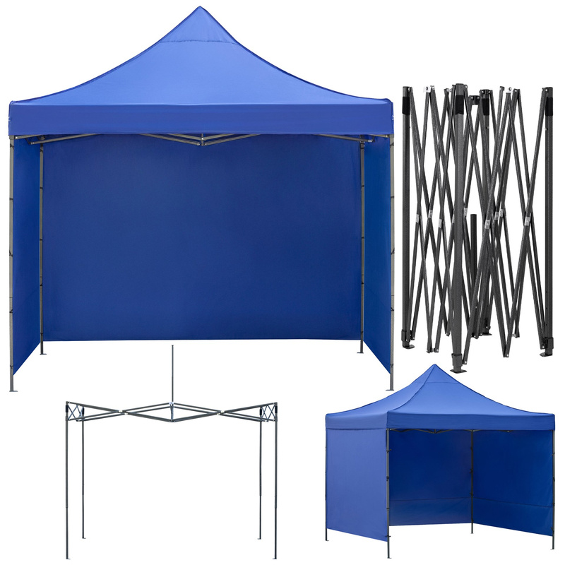 Pawilon handlowy 300x300 cm namiot ogrodowy, targowy, granatowy