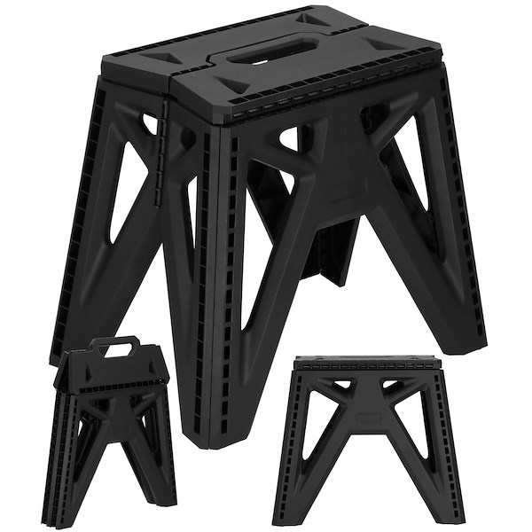 Taboret składany wielofunkcyjny, podest, stopień wys. 33,5 cm czarny