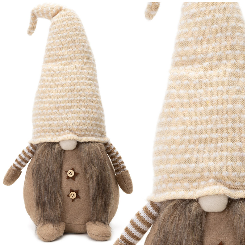 Krasnal świąteczny, stojący dekoracja do wnętrz skrzat 50 cm gnom, figurka na święta