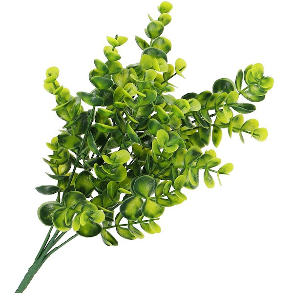 Sztuczne kwiaty 5 gałązek bukszpan 34 cm do bukietu na wielkanoc zielona