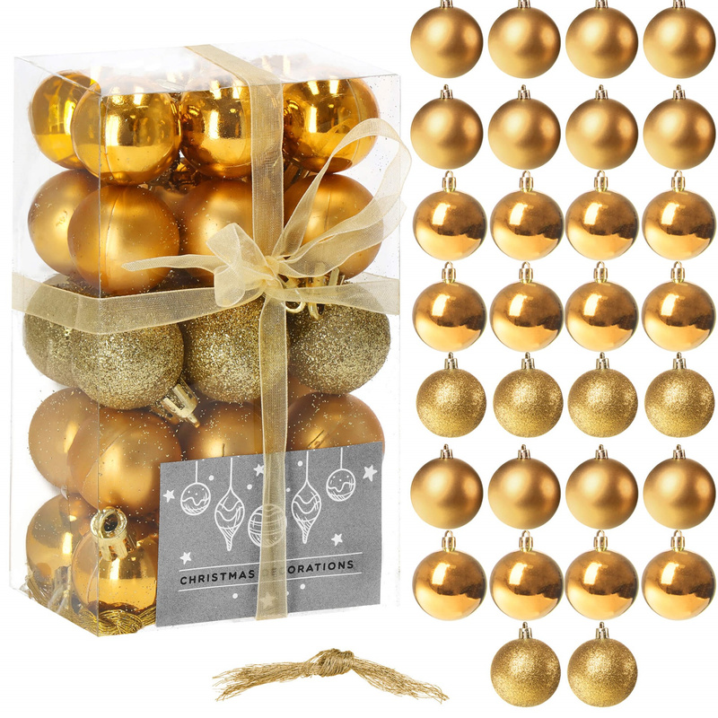 Bombki choinkowe na choinkę zestaw 30 szt.