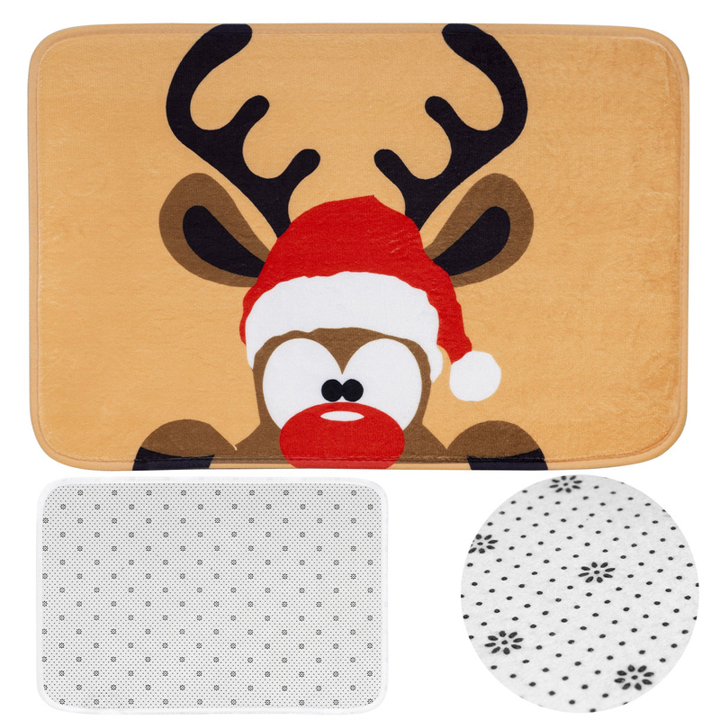 Mata łazienkowa, antypoślizgowa 60x40 cm dywanik szybkoschnący, renifer