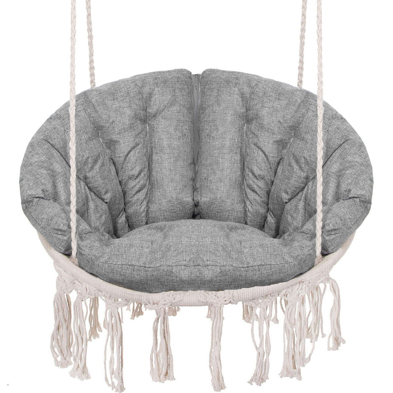 Poduszka na huśtawkę bocianie gniazdo szara