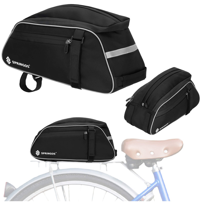 Sakwa rowerowa na bagażnik, torba, organizer rowerowy 12l czarny