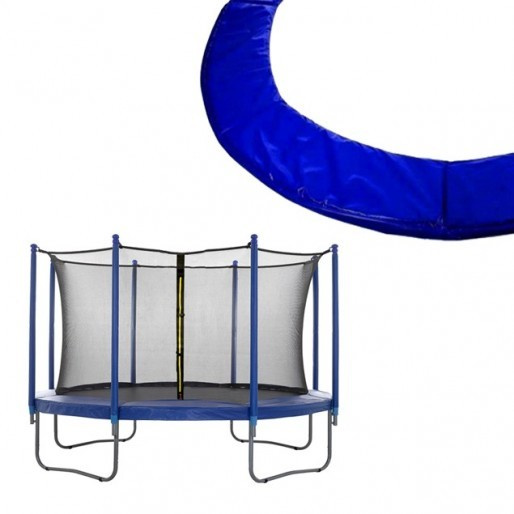 Siatka do trampoliny wewnętrzna z osłoną na sprężyny 244 cm 8 FT 6 słupków niebieska