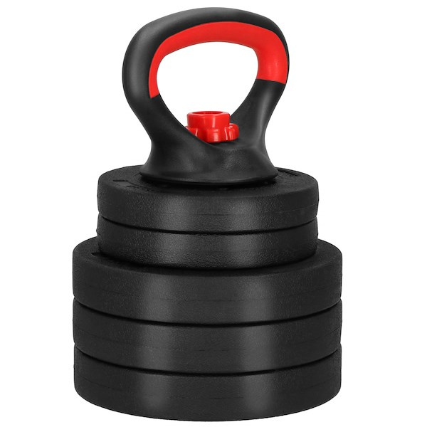 Kettlebell z regulacją obciążenia, 10 kg zestaw 5 talerzy na hantle