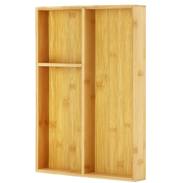 Pojemnik na sztućce, organizer do szuflady 40x30x5 cm bambusowy