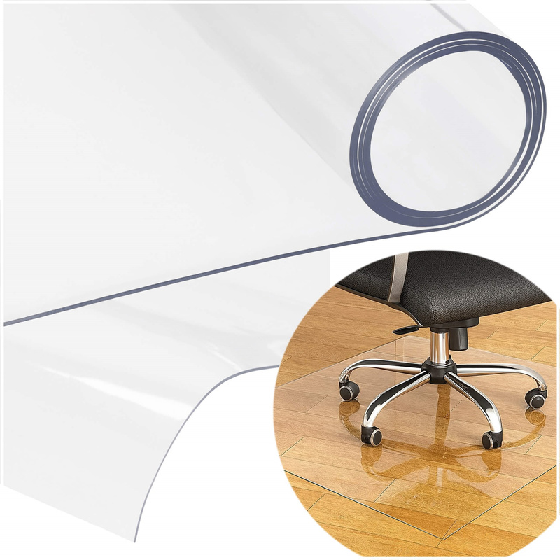 Mata ochronna pod fotel biurowy 102x125x0,1cm podkładka na biurko transparentna