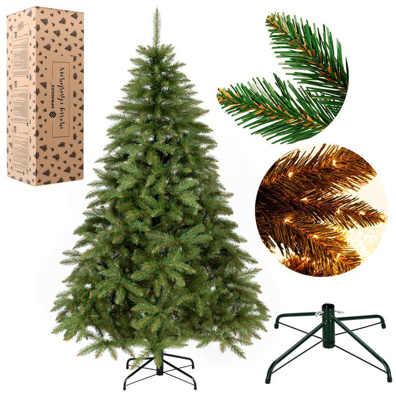 Sztuczna choinka 220 cm jak żywa świerk skandynawski drzewko bożonarodzeniowe