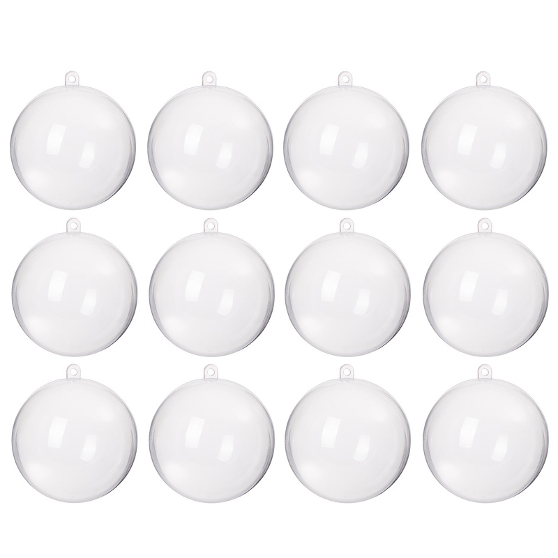 Bombki akrylowe 11cm kula plastikowa decoupage zestaw 12 szt.