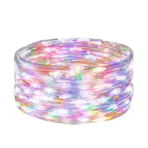 Lampki choinkowe 20 LED druciki mikro na baterie multikolor