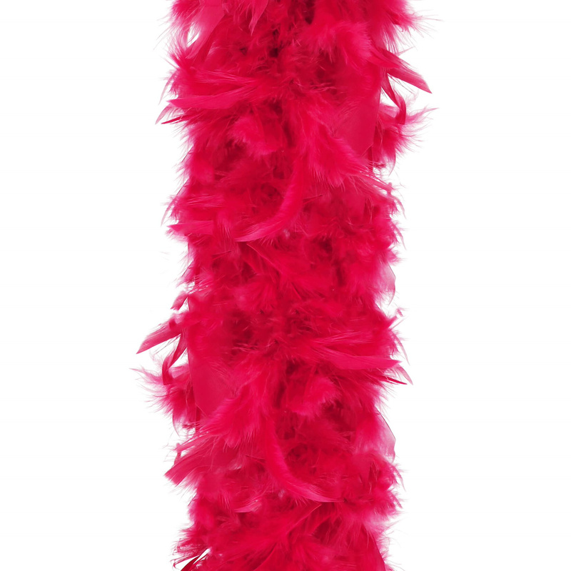 Boa z piór naturalnych 180 cm łańcuch na choinkę, ozdoba świąteczna czerwony