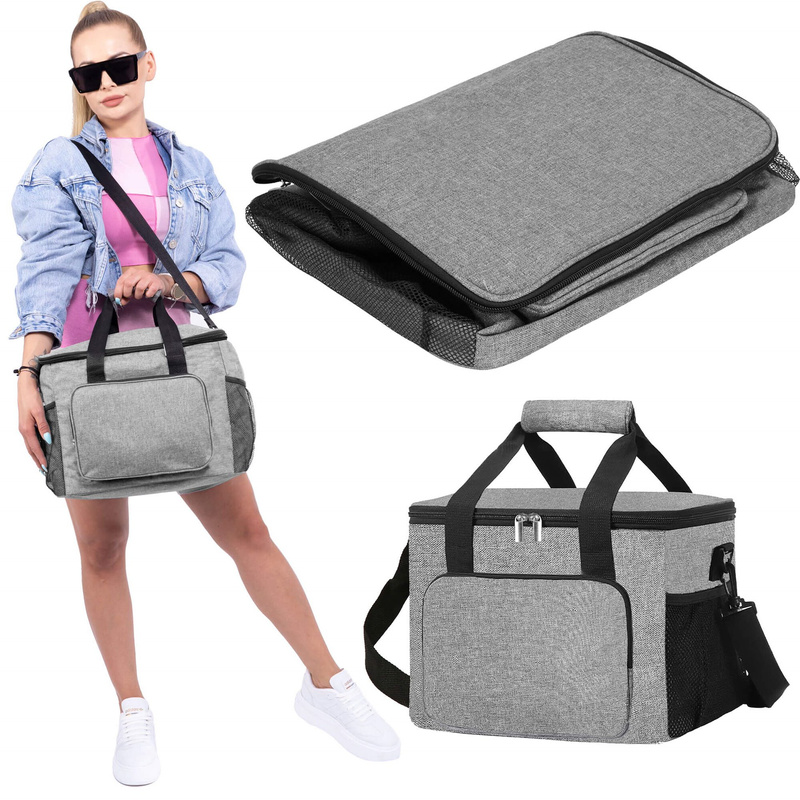 Torba termiczna 16L na jedzenie kosz termiczny szary