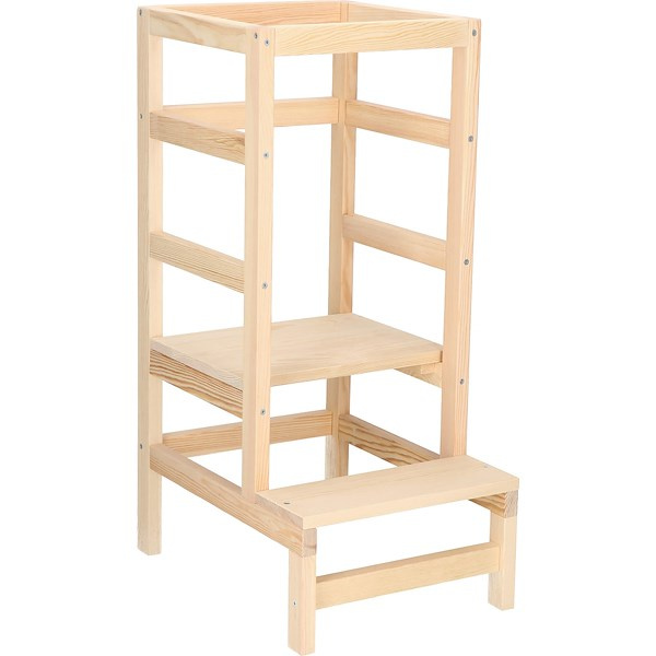 Kitchen helper, pomocnik kuchenny 4-poziomowy podest dla dzieci 90 cm naturalny