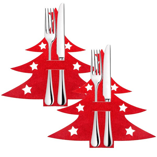 Kieszonka na sztućce 10 szt. świąteczne etui, choinka ozdoba świąteczna