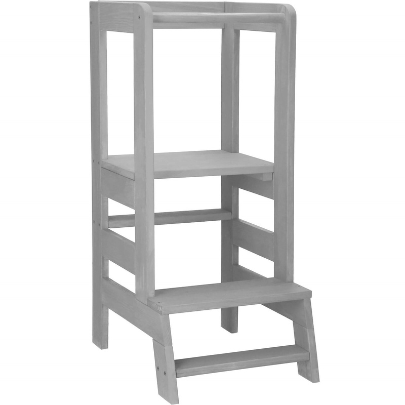 Kitchen helper pomocnik kuchenny, podest dla dzieci 90 cm szary