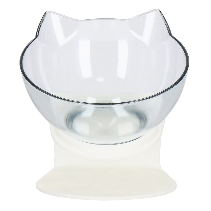 Miska dla kota z uszami i antypoślizgową podstawką biała