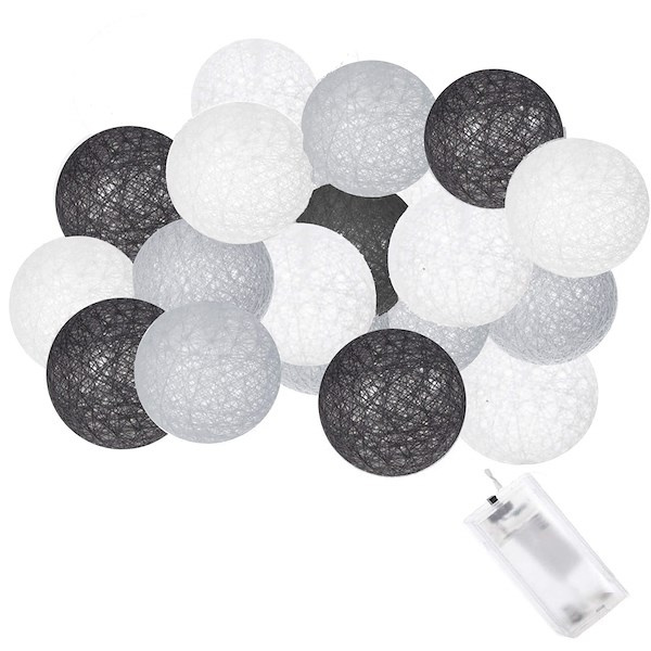 Cotton balls 2m 10 kul LED girlanda lampki świąteczne 
