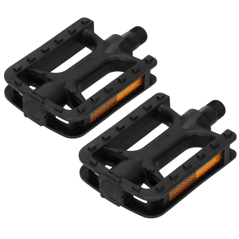 Pedały do roweru 2 szt. odblaskowe antypoślizgowe z uniwersalnym gwintem czarne